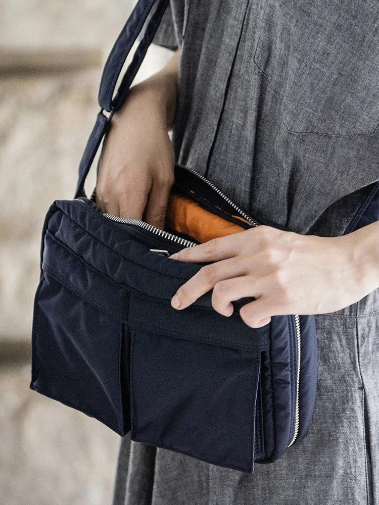 Storazone Japanese Style Fashion Messenger Bag Nylon Cloth Men Single Shoulder Bag Waterproof Cross body Bag Casual Men Handbag Chest Bag