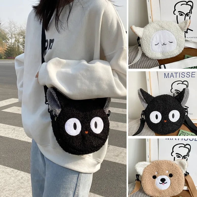 Storazone Japanese Style Kawaii Bag Women Cartoon Plush Shoulder Bag for Women New Crossbody Bag Small Phone Purse Bolsa Feminina