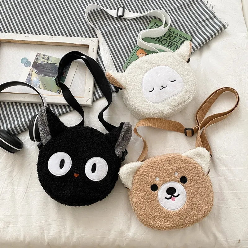 Storazone Japanese Style Kawaii Bag Women Cartoon Plush Shoulder Bag for Women New Crossbody Bag Small Phone Purse Bolsa Feminina