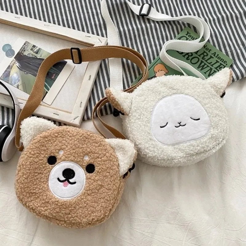 Storazone Japanese Style Kawaii Bag Women Cartoon Plush Shoulder Bag for Women New Crossbody Bag Small Phone Purse Bolsa Feminina