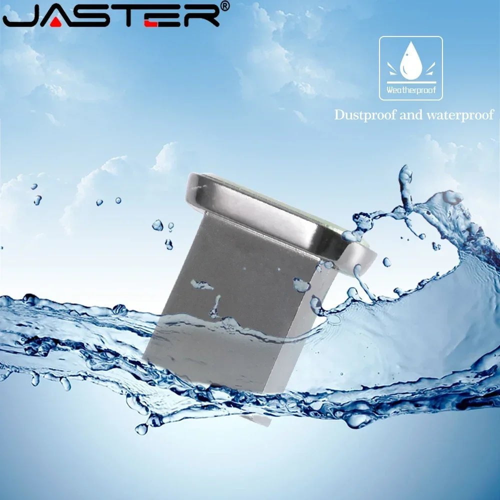 Storazone JASTER Memory Stick High Speed USB Flash Drive 64GB Mini Metal Button Pen Drive 32GB Waterproof Pendrive Silver External Storage