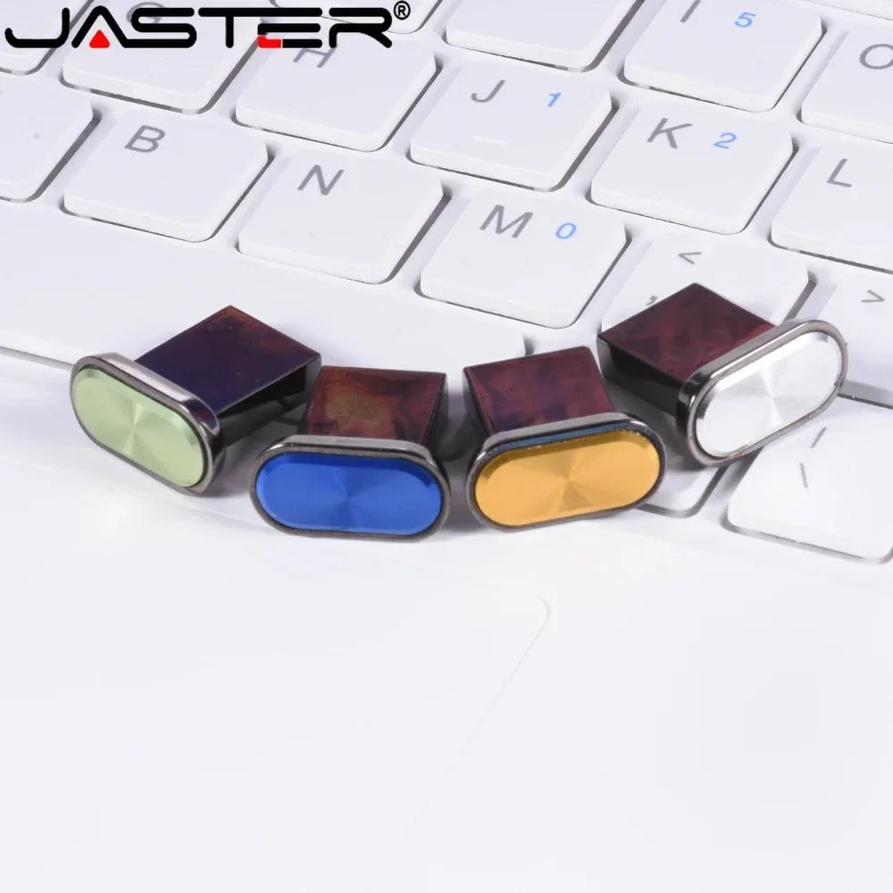 Storazone JASTER Memory Stick High Speed USB Flash Drive 64GB Mini Metal Button Pen Drive 32GB Waterproof Pendrive Silver External Storage