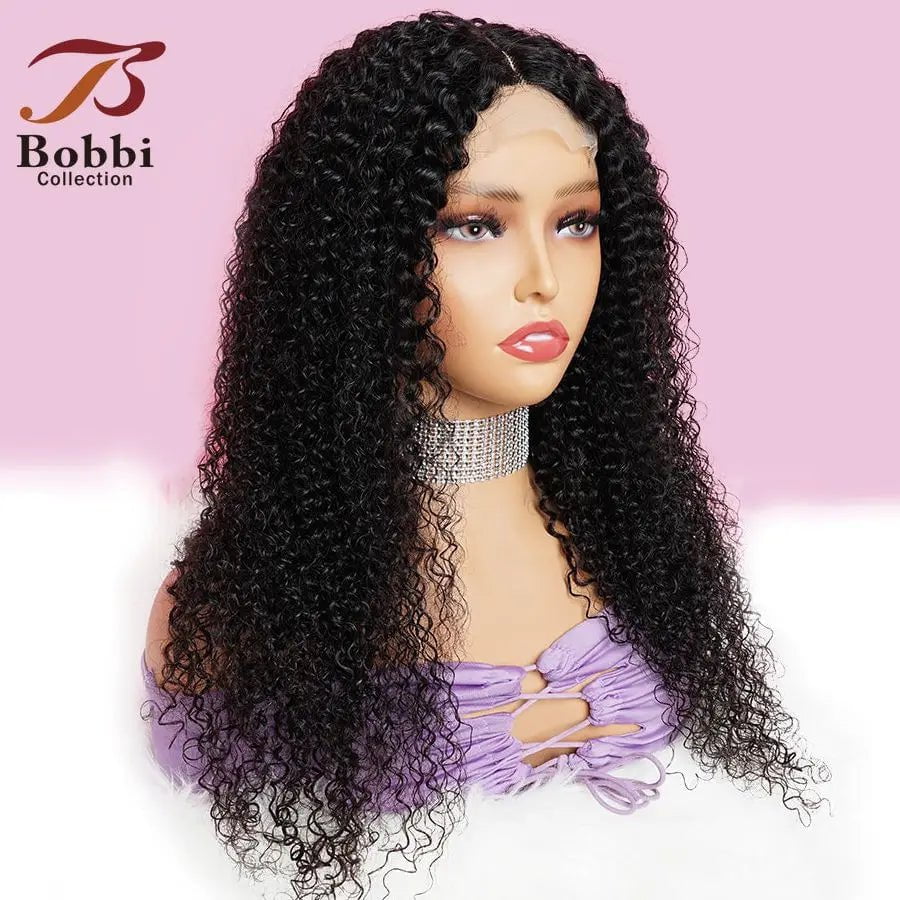 Storazone Jerry Curly Lace Front Wig Human Hair Wigs Natural Color Free Middle Part Transparent Lace Closure Wigs for Women BOBBI
