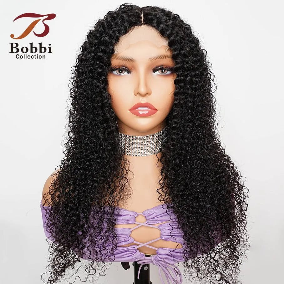 Storazone Jerry Curly Lace Front Wig Human Hair Wigs Natural Color Free Middle Part Transparent Lace Closure Wigs for Women BOBBI
