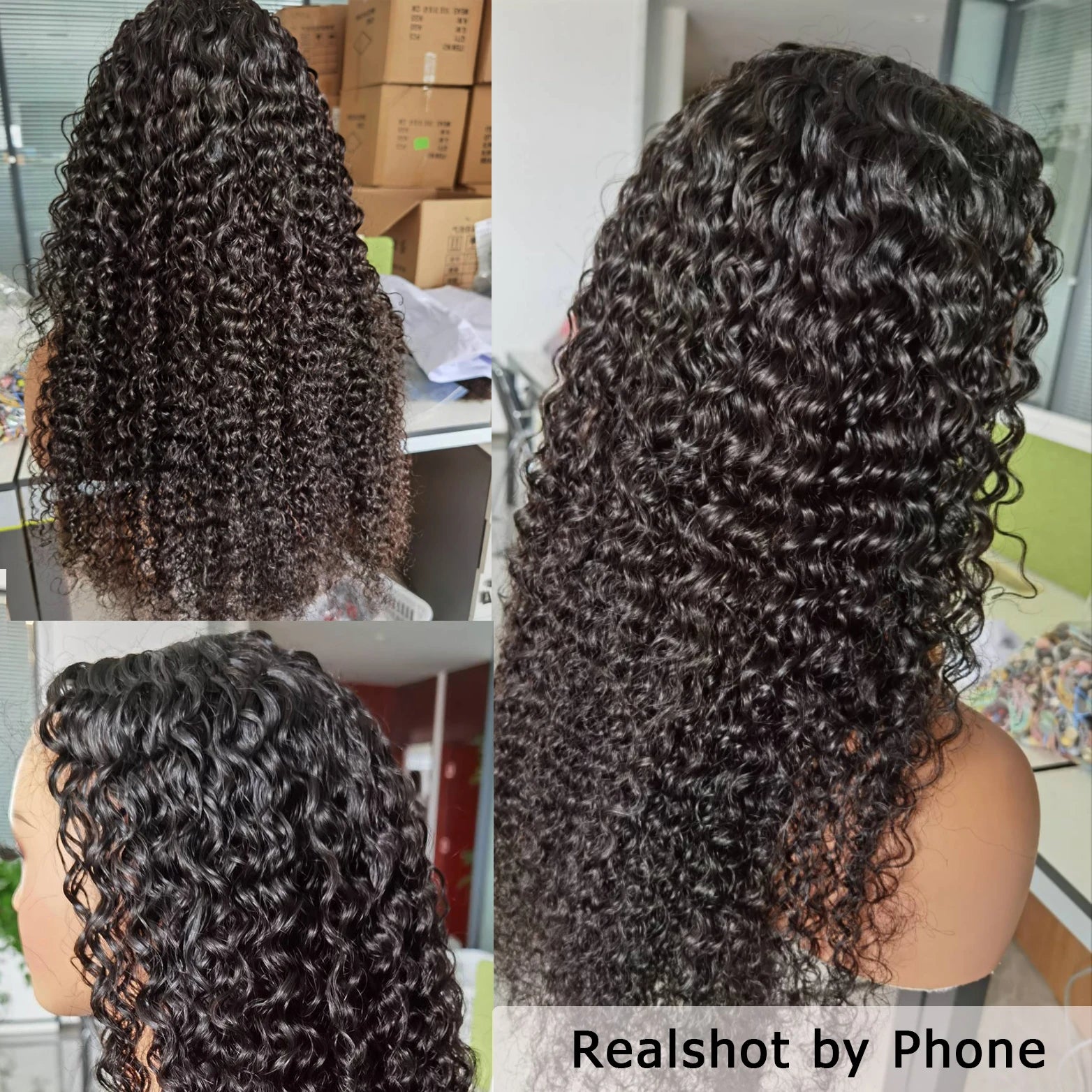 Storazone Jerry Curly Lace Front Wig Human Hair Wigs Natural Color Free Middle Part Transparent Lace Closure Wigs for Women BOBBI