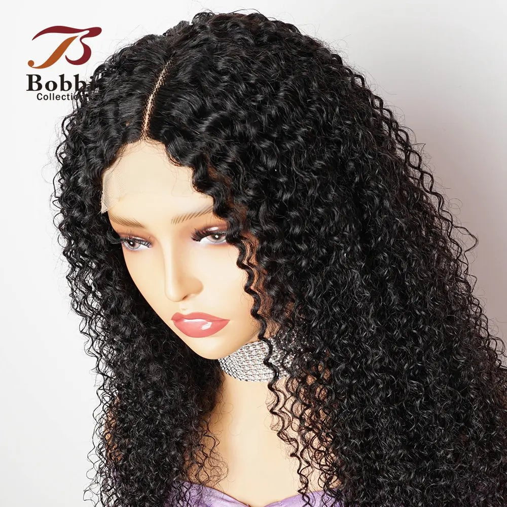 Storazone Jerry Curly Lace Front Wig Human Hair Wigs Natural Color Free Middle Part Transparent Lace Closure Wigs for Women BOBBI