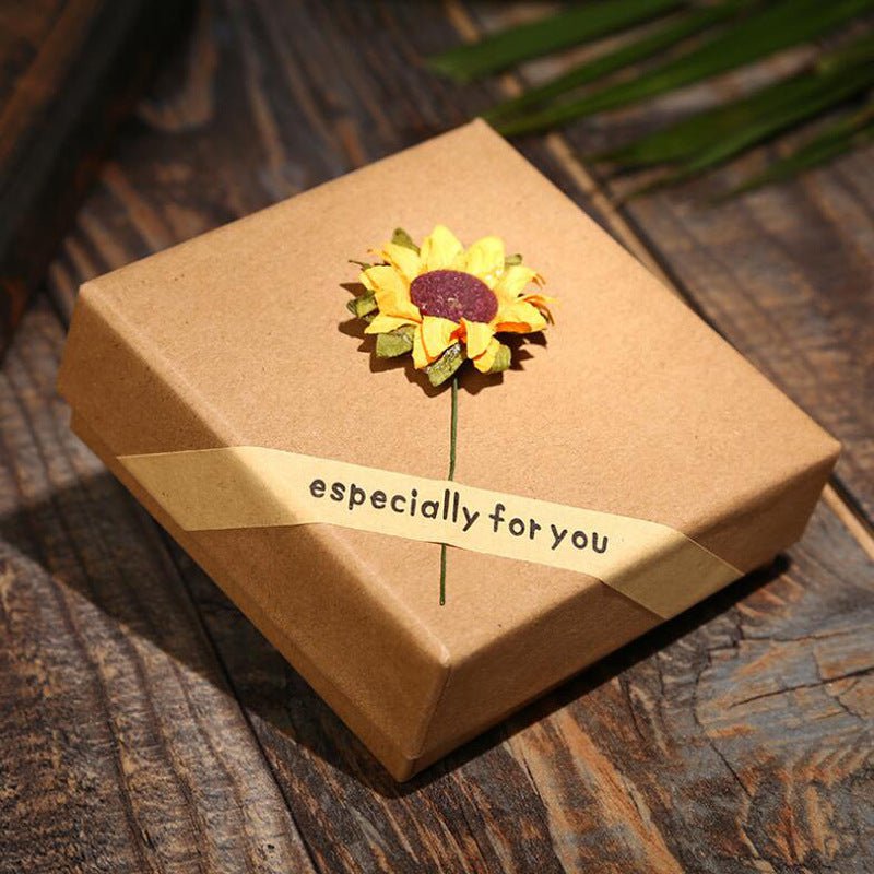 STORAZONE Jewerly Box / 1PCS You Are My Sunshine Sunflower Necklace Women Men