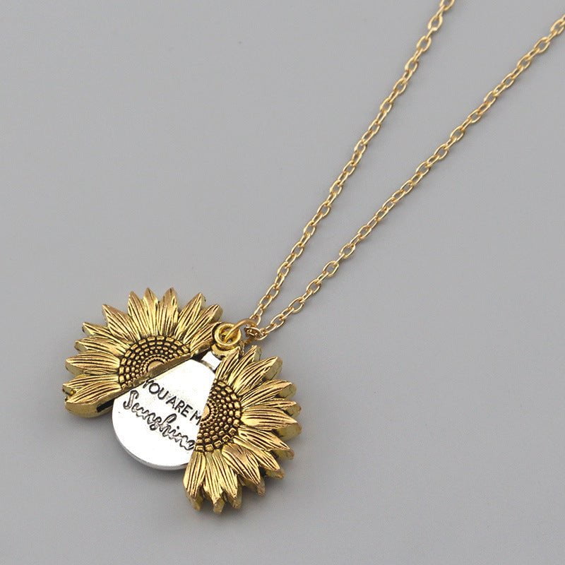 STORAZONE Jewerly You Are My Sunshine Sunflower Necklace Women Men