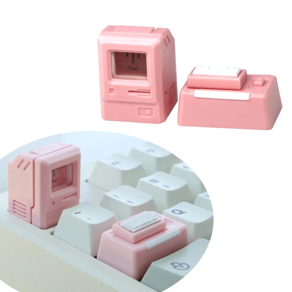 Storazone K-01 pink keycap / CN K-04 Keyboard Keycaps 3In1 For Mechanical Classic Retro Cute Transparent Key Cap Suit Cute Button Personalized Keycaps