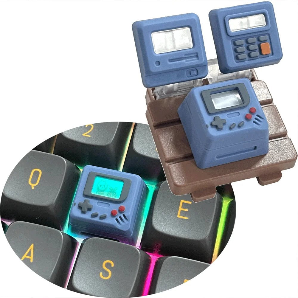 Storazone k-04 blue keycap / CN K-04 Keyboard Keycaps 3In1 For Mechanical Classic Retro Cute Transparent Key Cap Suit Cute Button Personalized Keycaps