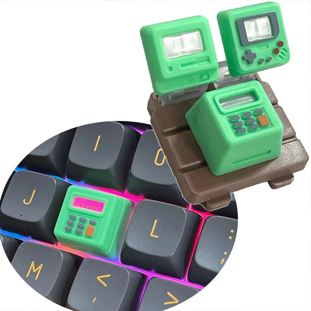 Storazone k-04 green keycap / CN K-04 Keyboard Keycaps 3In1 For Mechanical Classic Retro Cute Transparent Key Cap Suit Cute Button Personalized Keycaps