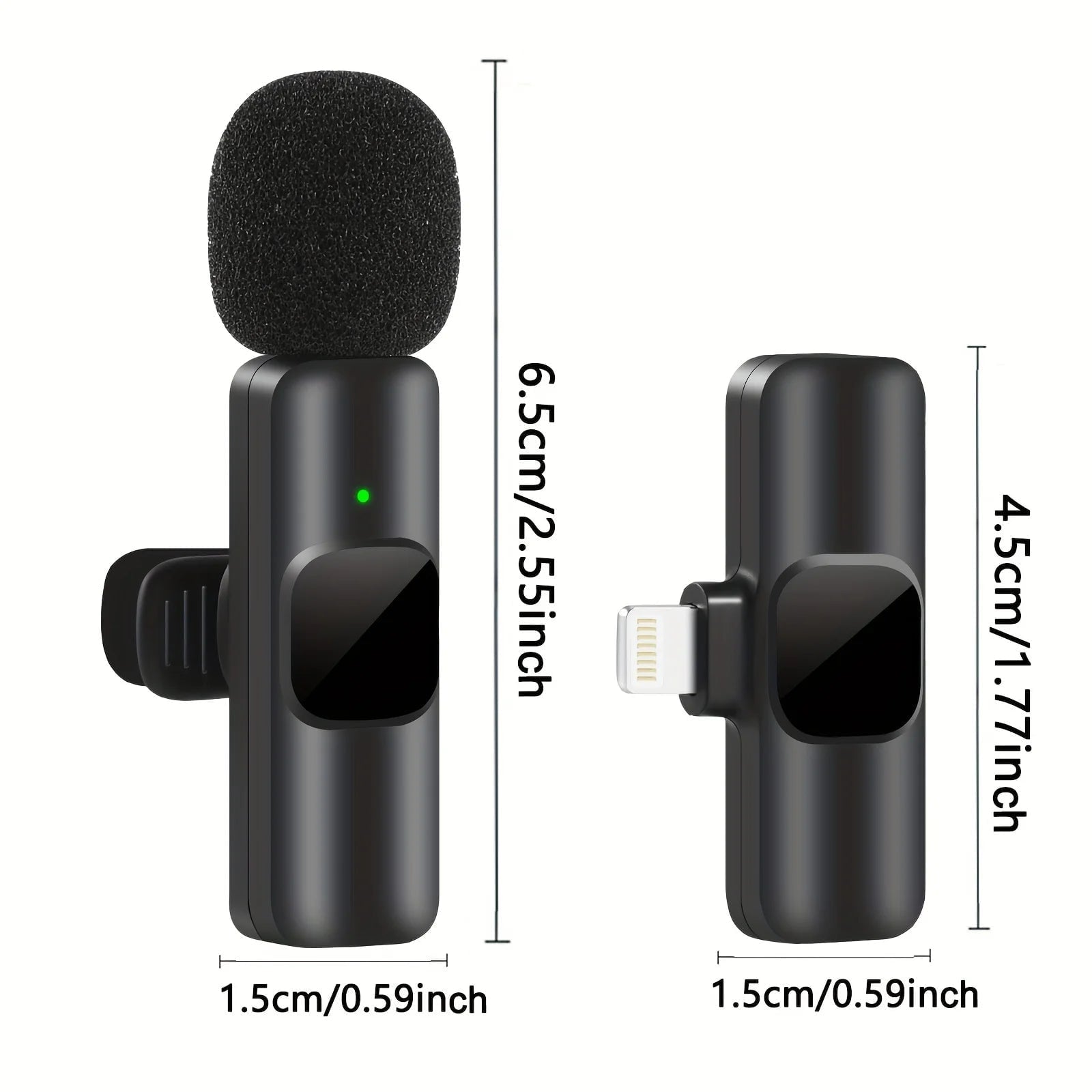 Storazone K9 Mini Lavalier Microphone Portable Audio Video Recording Mini Lapel Mic Wireless Microfone for IPhone TypeC ipad Game Phone