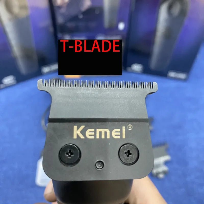 Storazone Kemei 2299 Barber Cordless Hair Trimmer 0mm Zero Gapped Carving Clipper Detailer Professional Electric Finish Cutting Machine