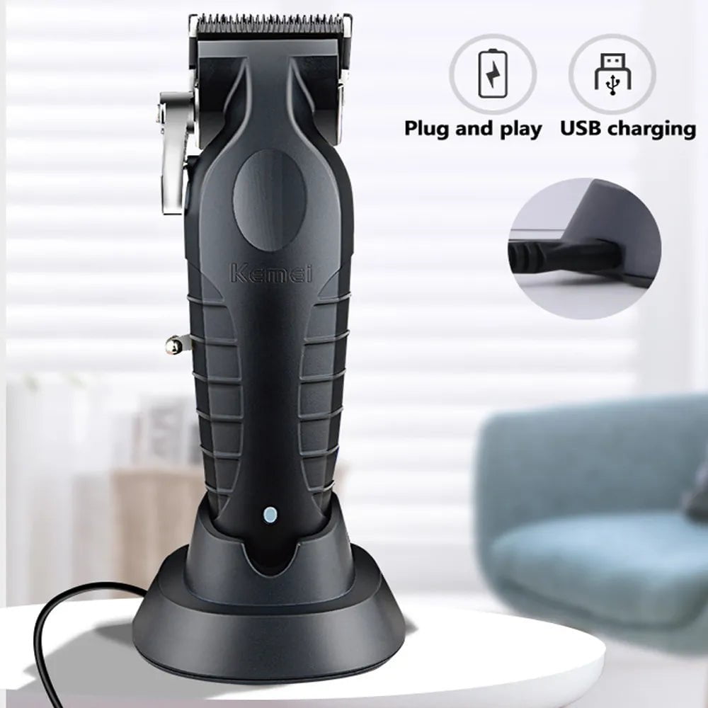 Storazone Kemei Professional Hair Clipper For Men Adjustable Cordless Electric Hair Trimmer Rechargeable Hair Cutting Machine Lithium