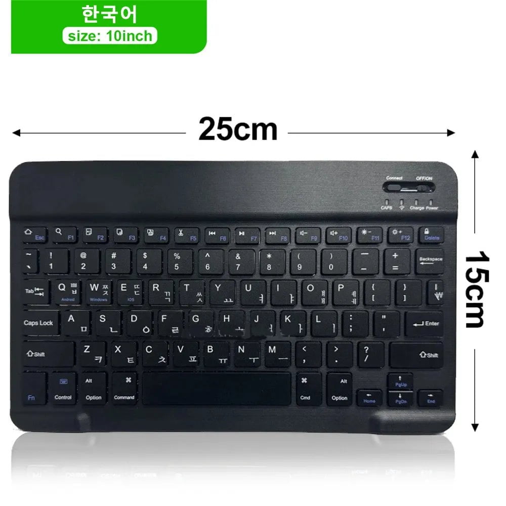 Storazone keyboard Korean Bluetooth Wireless Keyboard Mouse For IOS Android Windows Tablet For iPad Air Mini Pro Spanish Korean Portugal Russian Keyboard