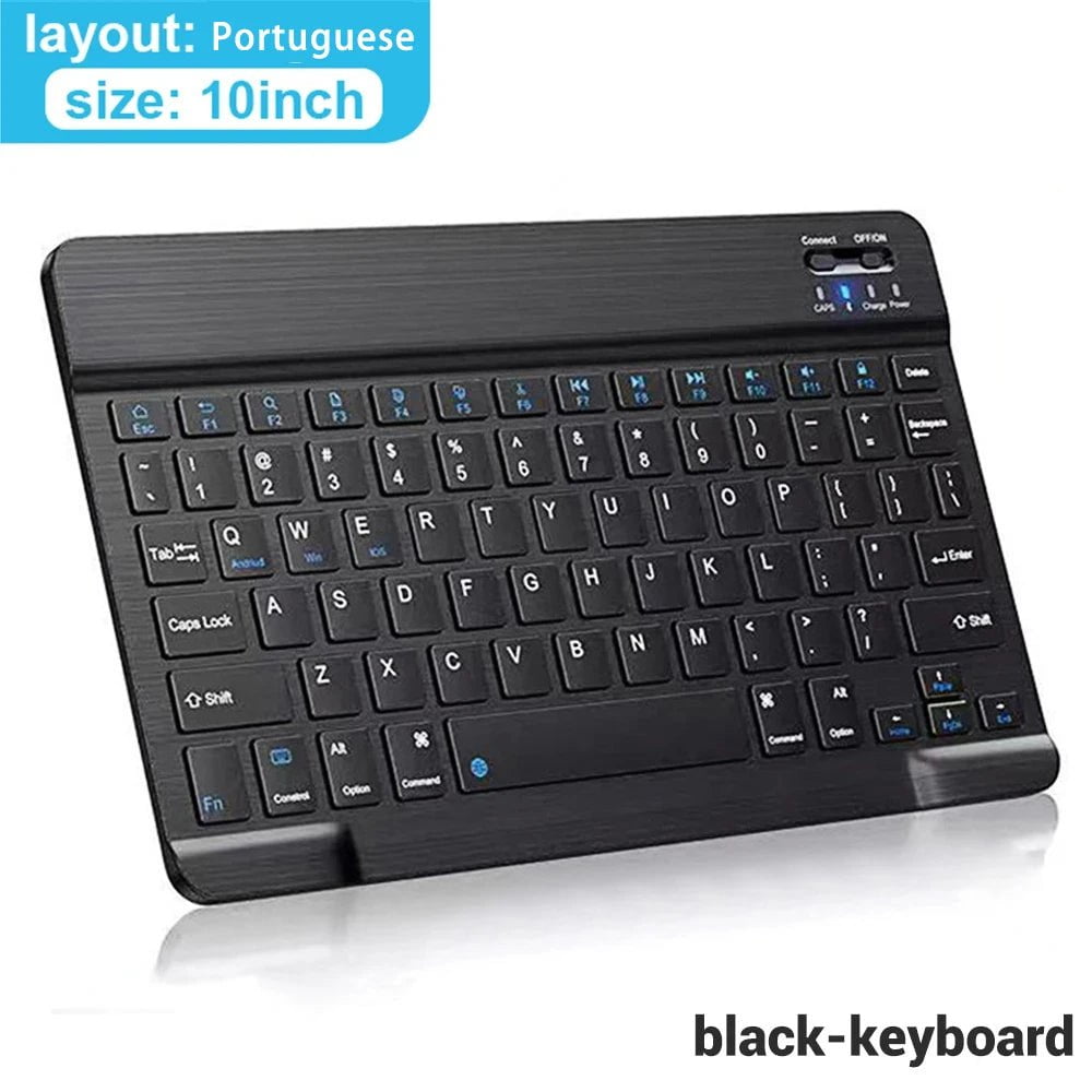 Storazone keyboard Portugal Bluetooth Wireless Keyboard Mouse For IOS Android Windows Tablet For iPad Air Mini Pro Spanish Korean Portugal Russian Keyboard