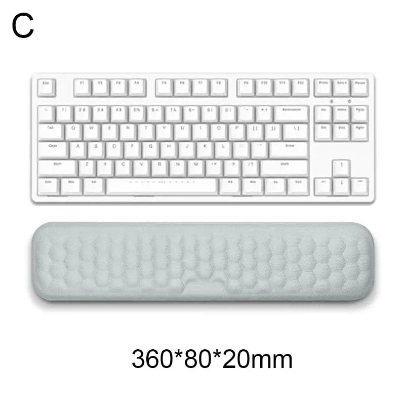 Storazone Keyboard Wrist Rest 2 Ergonomic Keyboard Mouse Wrist Rest Office Typing Protection Relax Wrist Memory Foam Mouse Pad Computer Laptop Desk Mat