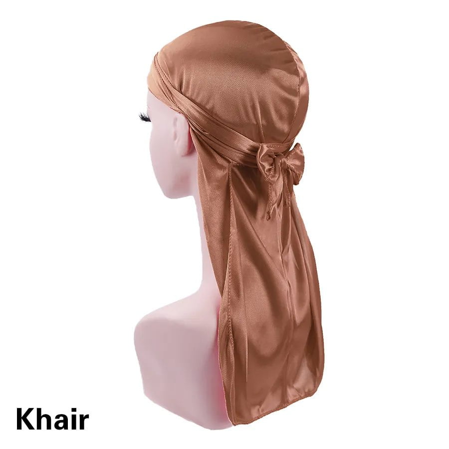 Storazone khair / CHINA Unisex Silky Durags Bandanas Turban Hat Wigs Doo Men Satin Durag Biker Headwear Headband Hair Accessories Extra Long Tail Du-Rag