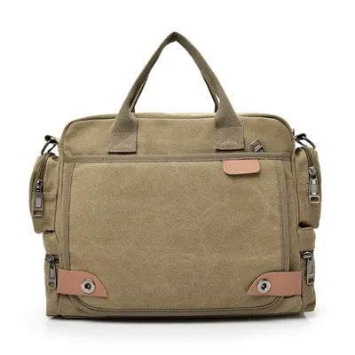 Storazone Khaki Brand Men Crossbody Bags Male Canvas Shoulder Bags Boy Messenger Bags Man Handbags for Travel Casual Large Satchel Grey