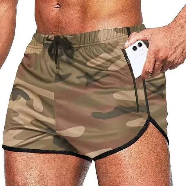 Storazone Khaki Camo / M(50-60kg) Men Sport Shorts Summer Sportswear Beach Jogging Short Pants Training Shorts Men Basketball Clothing Gym Fitness Running Bottoms