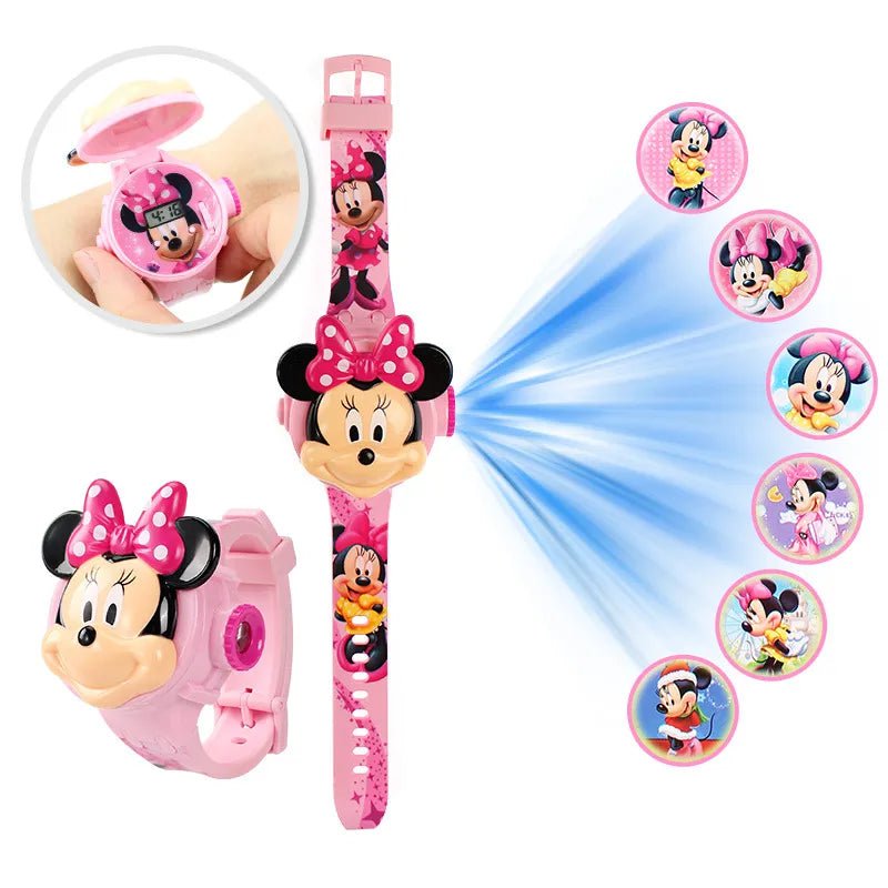Storazone Kid Cartoon Cool Ptojectio Watch Boy Unicorn Princess  Flash Electronic Digital Student Toy Clock