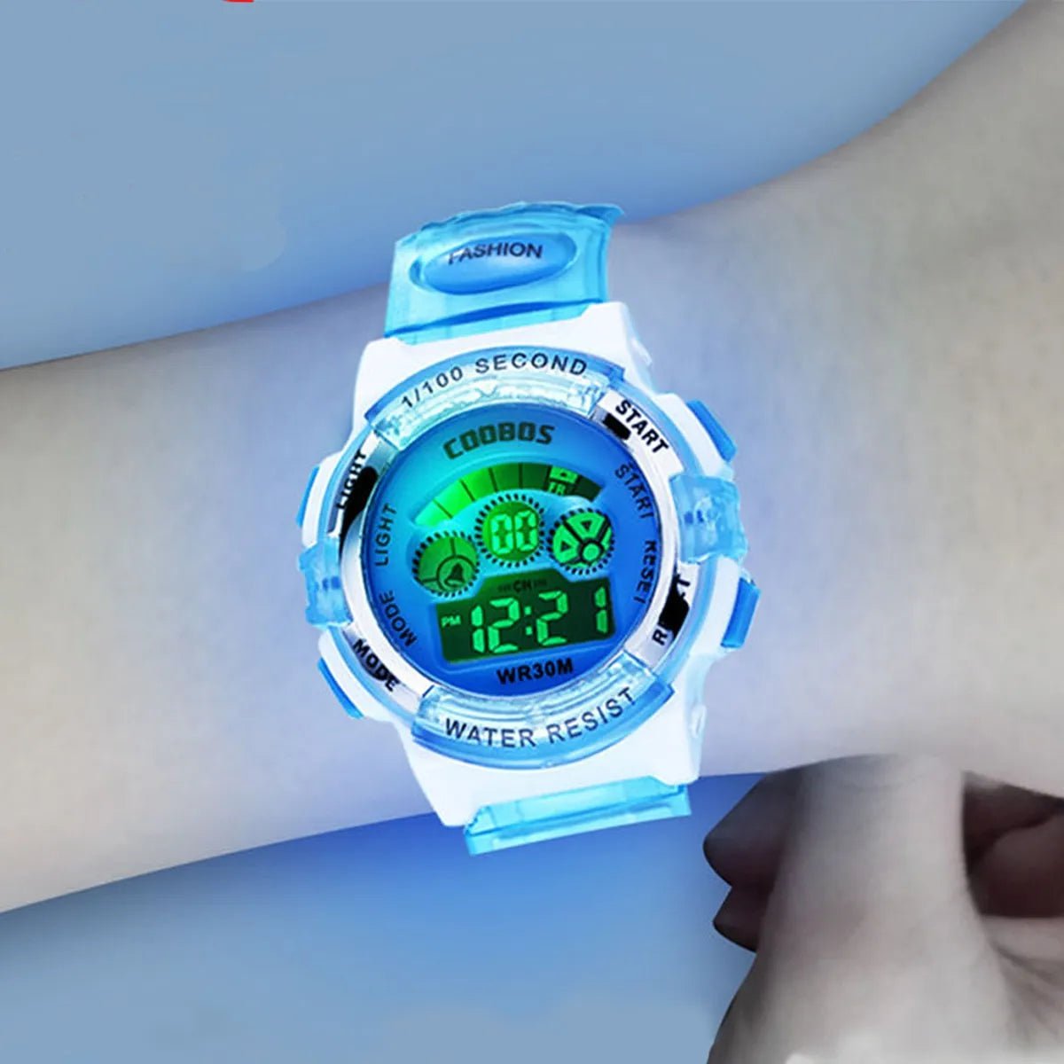 Storazone Kids Electronic Watches Color Luminous Dial Life Waterproof Multi Function Luminous Aalarm Clocks Watch For Boys And Girls