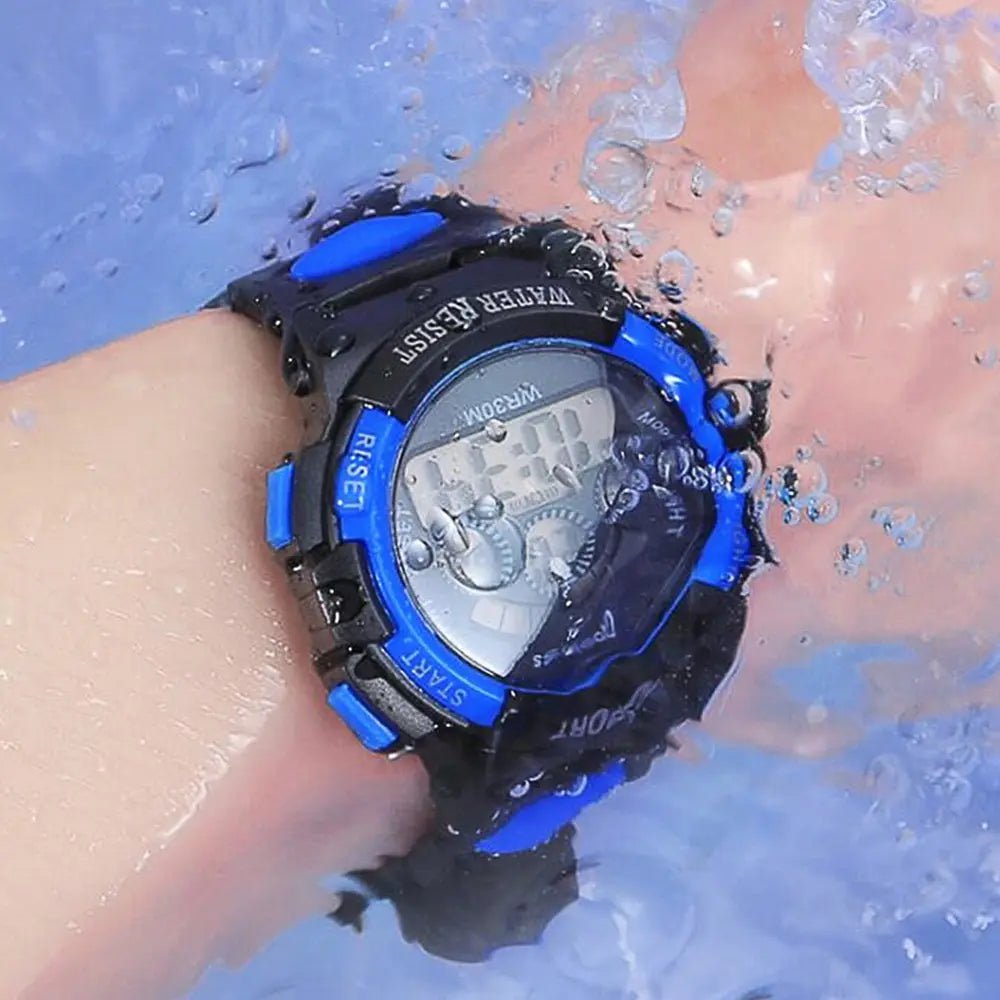 Storazone Kids Electronic Watches Color Luminous Dial Life Waterproof Multi Function Luminous Aalarm Clocks Watch For Boys And Girls