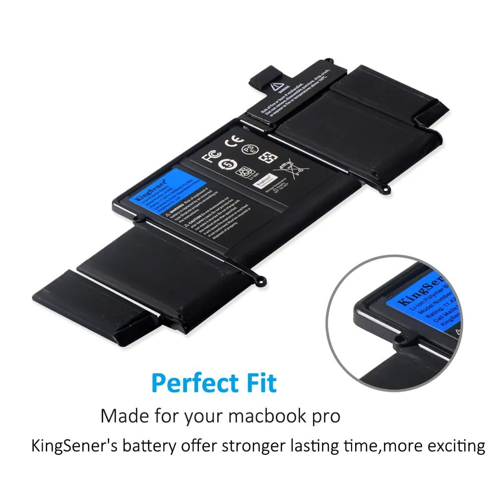 Storazone KingSener A1582 A1493 Laptop Battery For Apple MacBook Pro 13" Retina A1502 2013 2014 2015 Year 020-00010 Free Tools 500+ Cycles