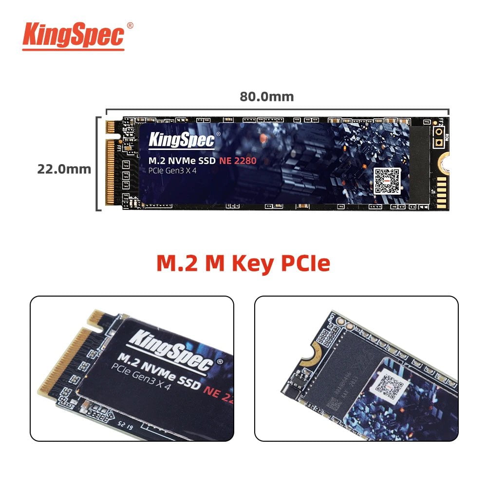 Storazone KingSpec SSD M2 512GB NVME SSD 1TB 240 g 256GB 500GB M.2 2280 PCIe Hard Drive Disk Internal Solid State Drive for Laptop PC