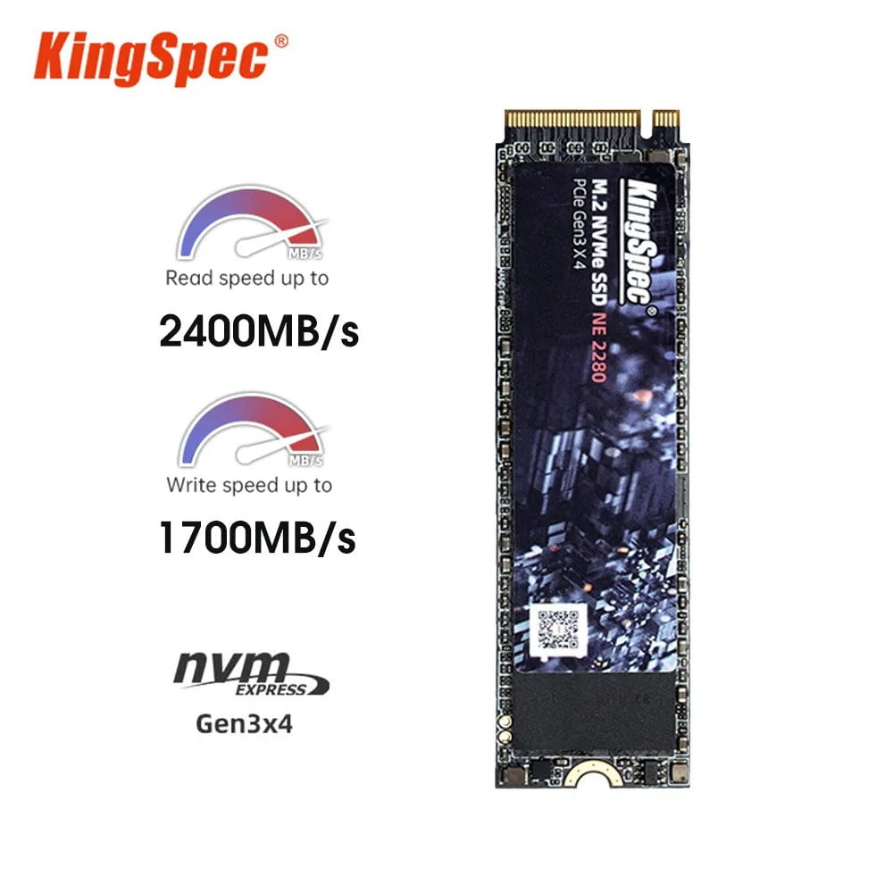 Storazone KingSpec SSD M2 512GB NVME SSD 1TB 240 g 256GB 500GB M.2 2280 PCIe Hard Drive Disk Internal Solid State Drive for Laptop PC