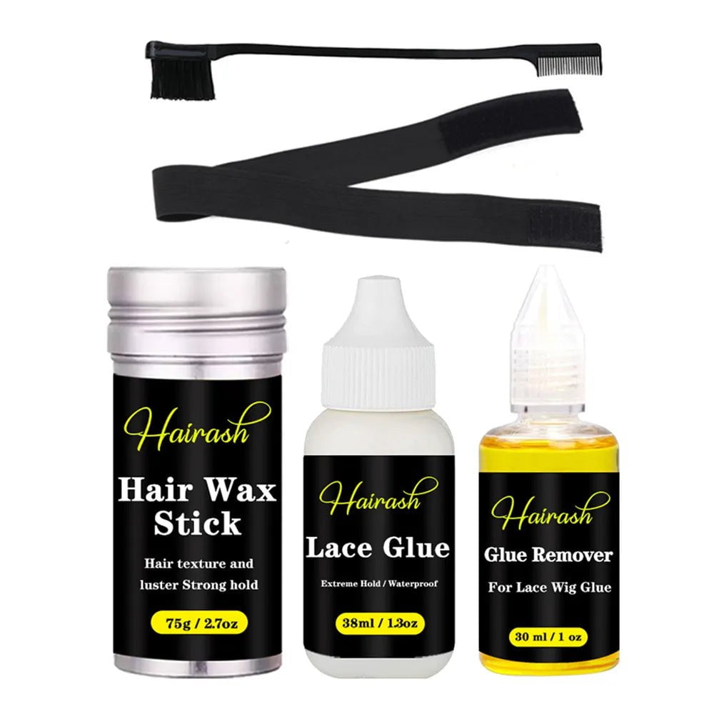 Storazone Kit / CHINA Lace Tint Mousse Waterproof Lace Wig Glue For Lace Front Wig Invisible Hair Glue+Wax Stick Edge Control + Glue Remover