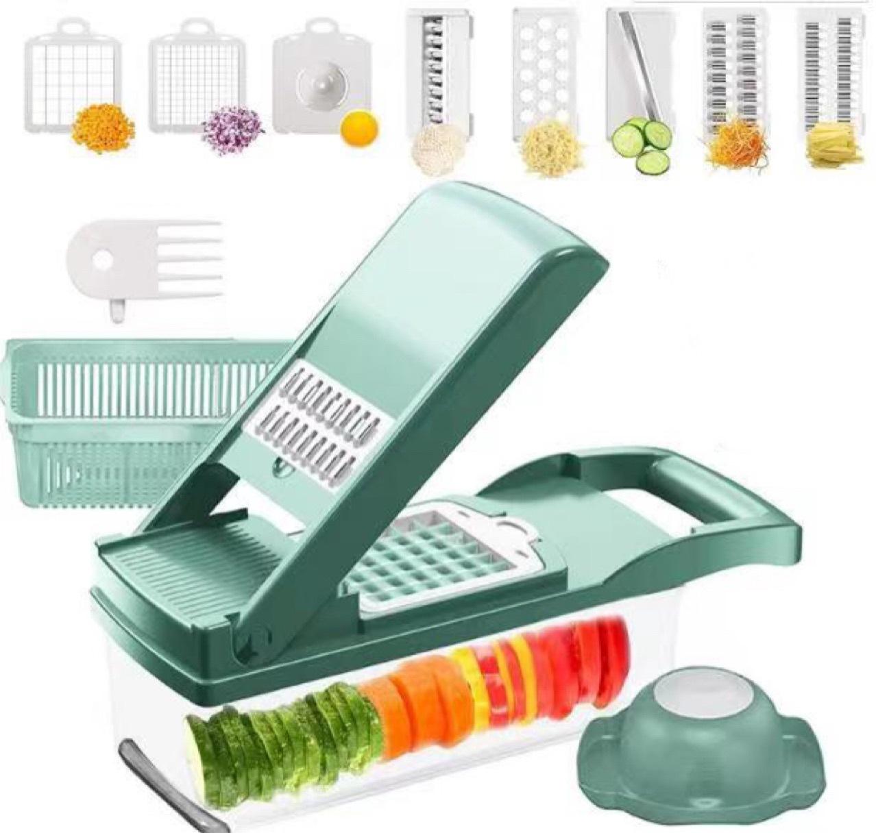 STORAZONE Kitchen 12 In 1 Manual Vegetable Chopper Kitchen Gadgets Food Chopper Onion Cutter Vegetable Slicer