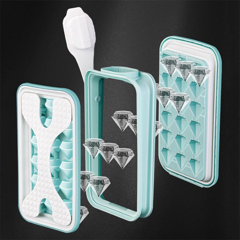 STORAZONE Kitchen 2in1 Portable Silicone Ice Ball Mold Ice Maker Water Bottle Ice Cube Mould Bottle Creative Ice Ball Diamond Curling Summer Kitchen Gadgets