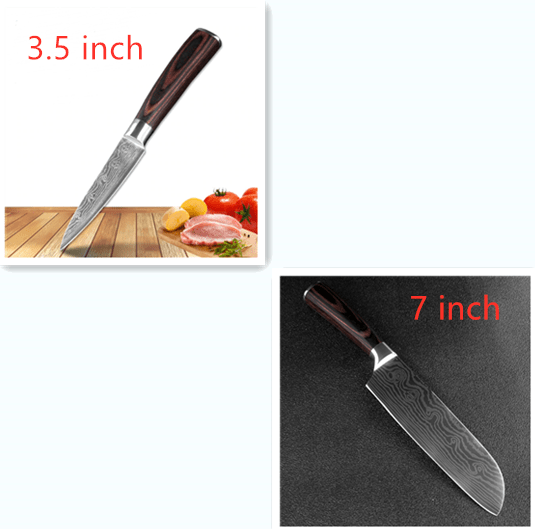 STORAZONE Kitchen 3.5 inch + 7inch Carpenter's Special Set 6-piece Set 8-piece Set Knife Chef Knife Kitchen Knife Cooking