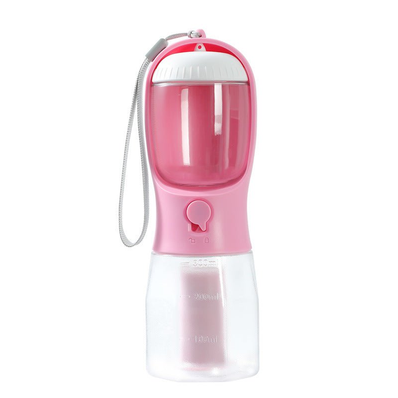 STORAZONE Kitchen 300ml Garbage Bag / Cherry Blossom Pink Dog Water Cup Drinking Food Garbage Bag Three-in-one Portable Small Multi-functional Pet Cups Pets Supplies