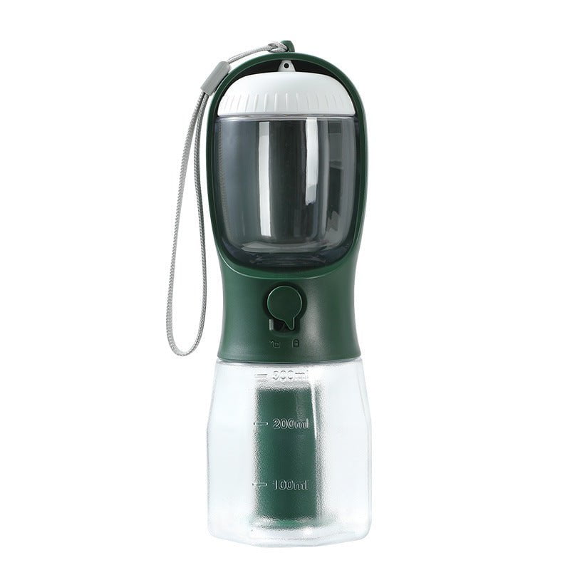 STORAZONE Kitchen 300ml Garbage Bag / Dark Green Dog Water Cup Drinking Food Garbage Bag Three-in-one Portable Small Multi-functional Pet Cups Pets Supplies