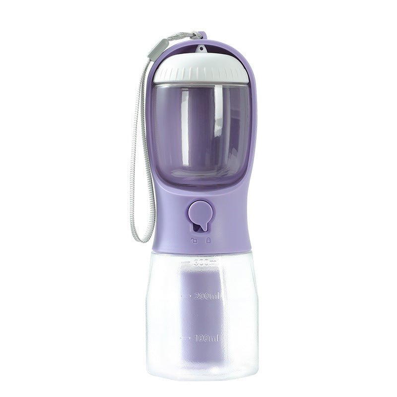 STORAZONE Kitchen 300ml Garbage Bag / Wisteria Purple Dog Water Cup Drinking Food Garbage Bag Three-in-one Portable Small Multi-functional Pet Cups Pets Supplies