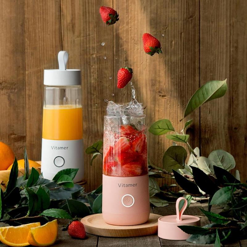 STORAZONE Kitchen 350ml Portable Blender Juicer Electric USB Rechargeable Mixer Smoothie Slushy Cup Fresh Juice Blender Bottle USB Charging Kitchen Gadgets