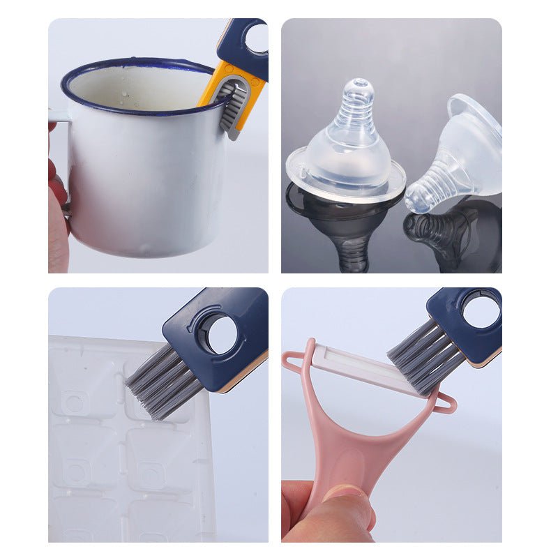 STORAZONE Kitchen 4 In 1 Bottle Gap Cleaner Brush Multifunctional Cup Cleaning Brushes Water Bottles Clean Tool Mini Silicone U-shaped Brush Kitchen Gadgets