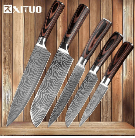 STORAZONE Kitchen 5pcs value set Carpenter's Special Set 6-piece Set 8-piece Set Knife Chef Knife Kitchen Knife Cooking