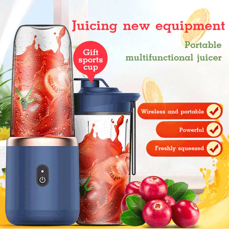 STORAZONE Kitchen 6blade Portable Blender Mini Juicer Cup Extractor Smoothie USB Charging Fruit Squeezer Blender Food Mixer Ice Crusher Portable Juicer Machine