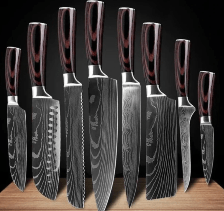 STORAZONE Kitchen 8pcs value set Carpenter's Special Set 6-piece Set 8-piece Set Knife Chef Knife Kitchen Knife Cooking