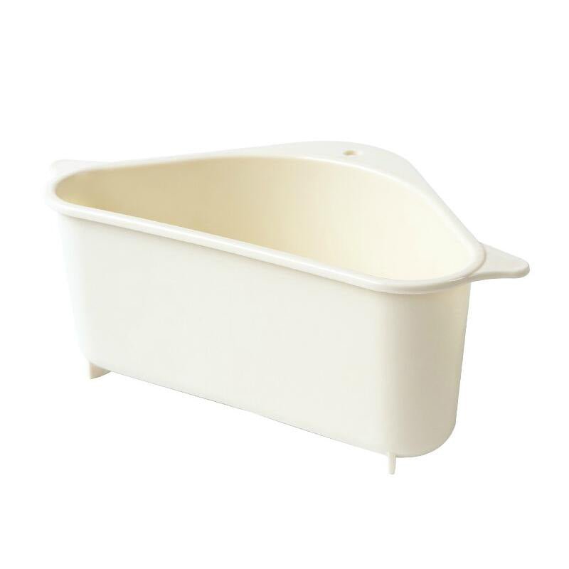 STORAZONE Kitchen Beige / 1pc Kitchen Sink Multi-function Triangle Storage Rack Multi-purpose Dishwashing Sponge Drain Rack Storage Rack