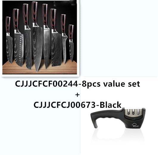 STORAZONE Kitchen Black set Carpenter's Special Set 6-piece Set 8-piece Set Knife Chef Knife Kitchen Knife Cooking