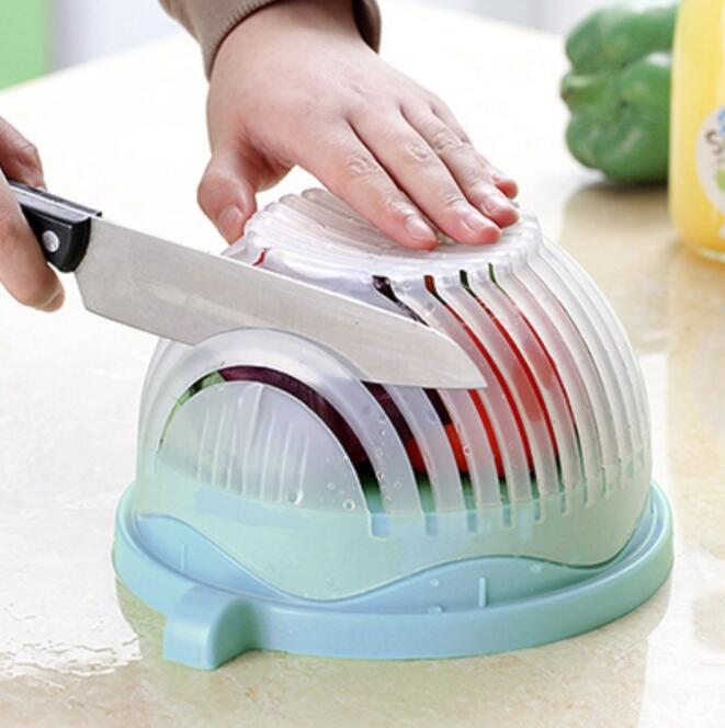 STORAZONE Kitchen Blue Creative Salad Cutter Fruit and Vegetable Cutter