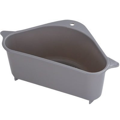 STORAZONE Kitchen Dark Grey / 1 PCS Kitchen Sink Multi-function Triangle Storage Rack Multi-purpose Dishwashing Sponge Drain Rack Storage Rack