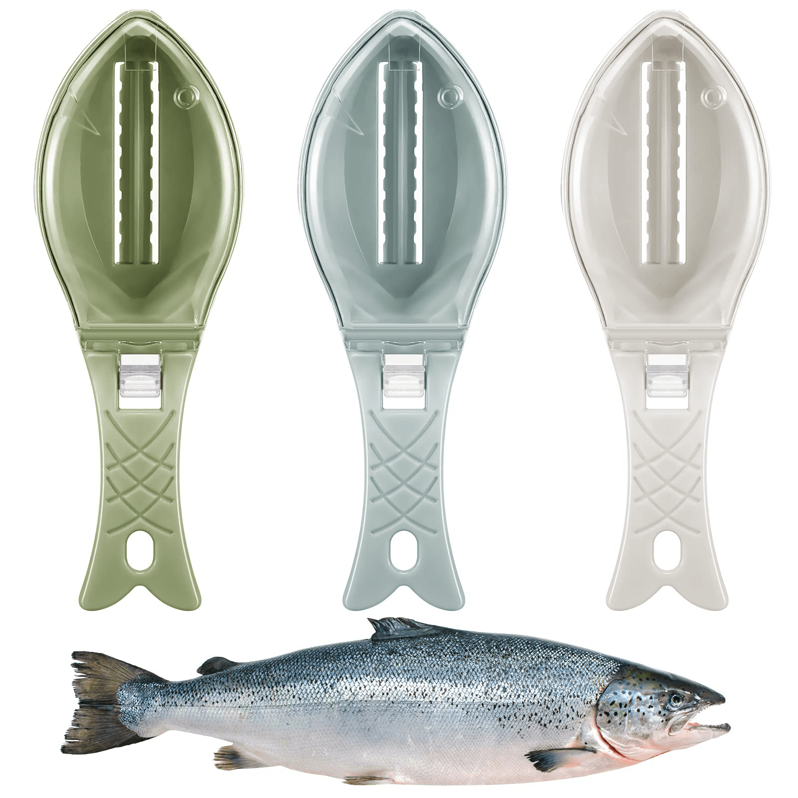 STORAZONE Kitchen Fish Skin Brush Scraping Fish Scale Brush Grater Quick Disassembly Fish Knife Cleaning Peeling Skin Scraper Scraper Fish Scaler Kitchen Tools