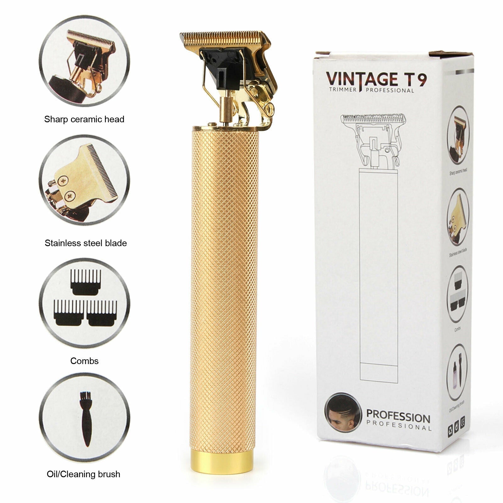 STORAZONE Kitchen Gold USB Electric Hair Clippers Rechargeable Shaver Beard Trimmer Professional Men Hair Cutting Machine Beard Barber Hair Cut