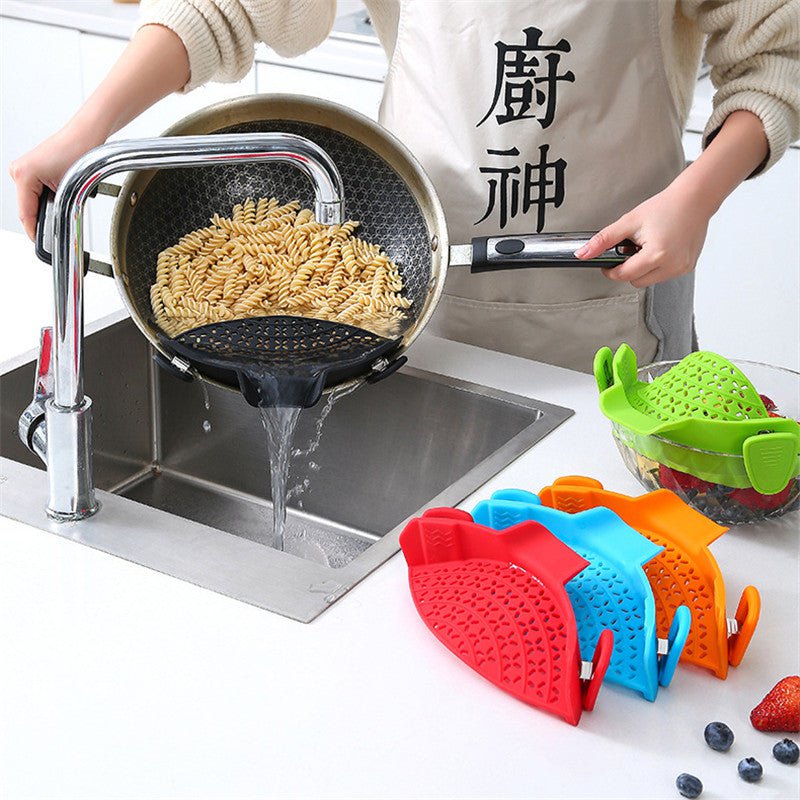STORAZONE Kitchen Kitchen Gadgets Silicone Pot Side Drain Stopper