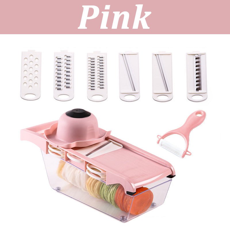 STORAZONE Kitchen Pink Multifunctional Vegetable Cutter Home Kitchen Slicing And Dicing Fruit Artifact